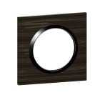 Legrand - Plaque carrée dooxie 1 poste finition effet bois ébène