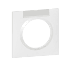 Legrand - Plaque carree dooxie 1 poste finition blanc avec porte-etiquette