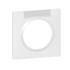 Legrand - Plaque carrée dooxie 1 poste finition blanc avec porte-étiquette