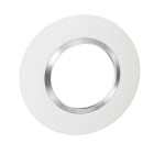 Legrand - Plaque ronde dooxie 1 poste finition blanc avec bague effet chrome