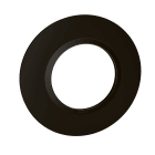 Plaque ronde dooxie 1 poste finition noir velours