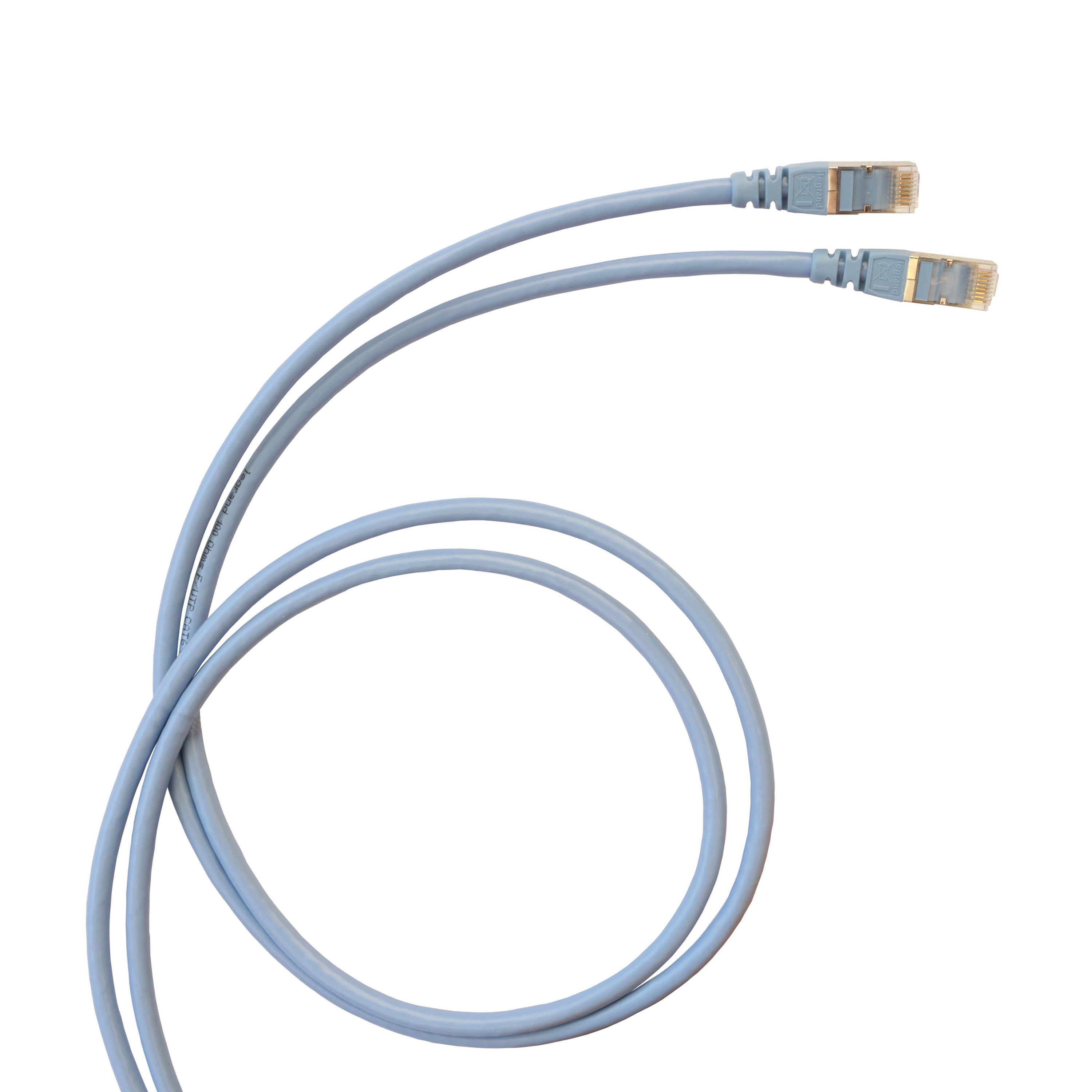 Legrand - Cordon de brassage Linkeo C RJ45 catégorie 6 U/UTP PVC - 2m bleu