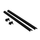 Legrand - Kit finition perche pour colonne 1 et 2 compartiments - noir RAL9017