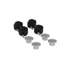 Legrand - Jeu de 4 roulettes avec range cordons pour pied colonnettes 1 et 2 compartiments