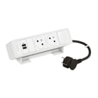 Legrand - Bloc Bureau 2x2P+T F/B + USB A+C 15W et cordon 2m fiche - Blanc