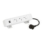 Legrand - Bloc Bureau 3x2P+T F/B + USB A+C 15W et cordon 2m fiche - Blanc