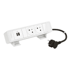 Legrand - Bloc Bureau 2x2P+T F/B USB 45W Power Delivery cordon 2m fiche - Blanc