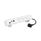 Legrand - Bloc Bureau 3x2P+T F/B + USB A+C + RJ45 + HDMI cordon 2m fiche - Blanc
