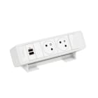 Legrand - Bloc Bureau 2x2P+T F/B USB A+C 15W à raccorder - Blanc