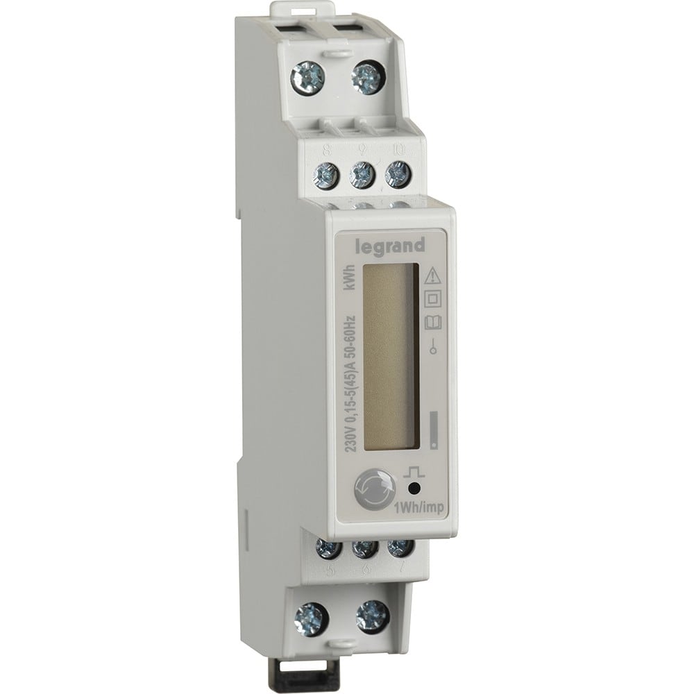 Legrand - Compteur EMDX3 5-45A 230V écran LCD rétroéclairé 1 module compact