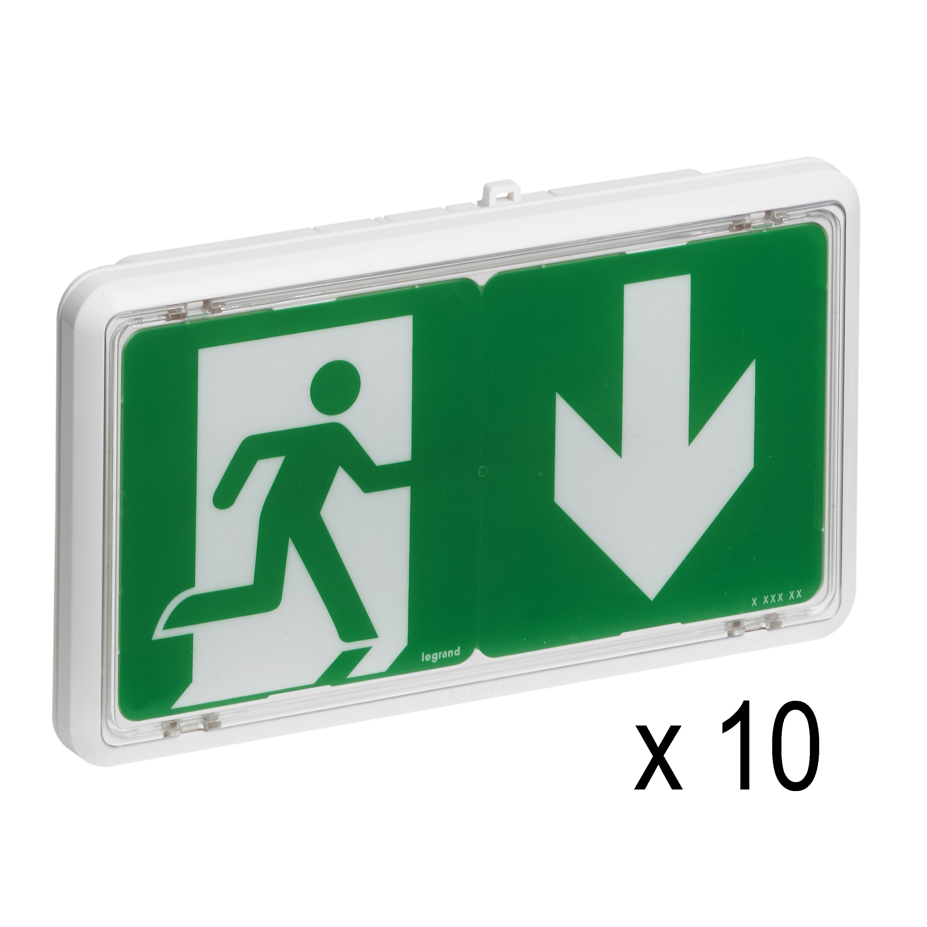 Legrand - Lot de 10 BAES Evacuation 062525 connectés reconditionnés sans patère ap. 2019