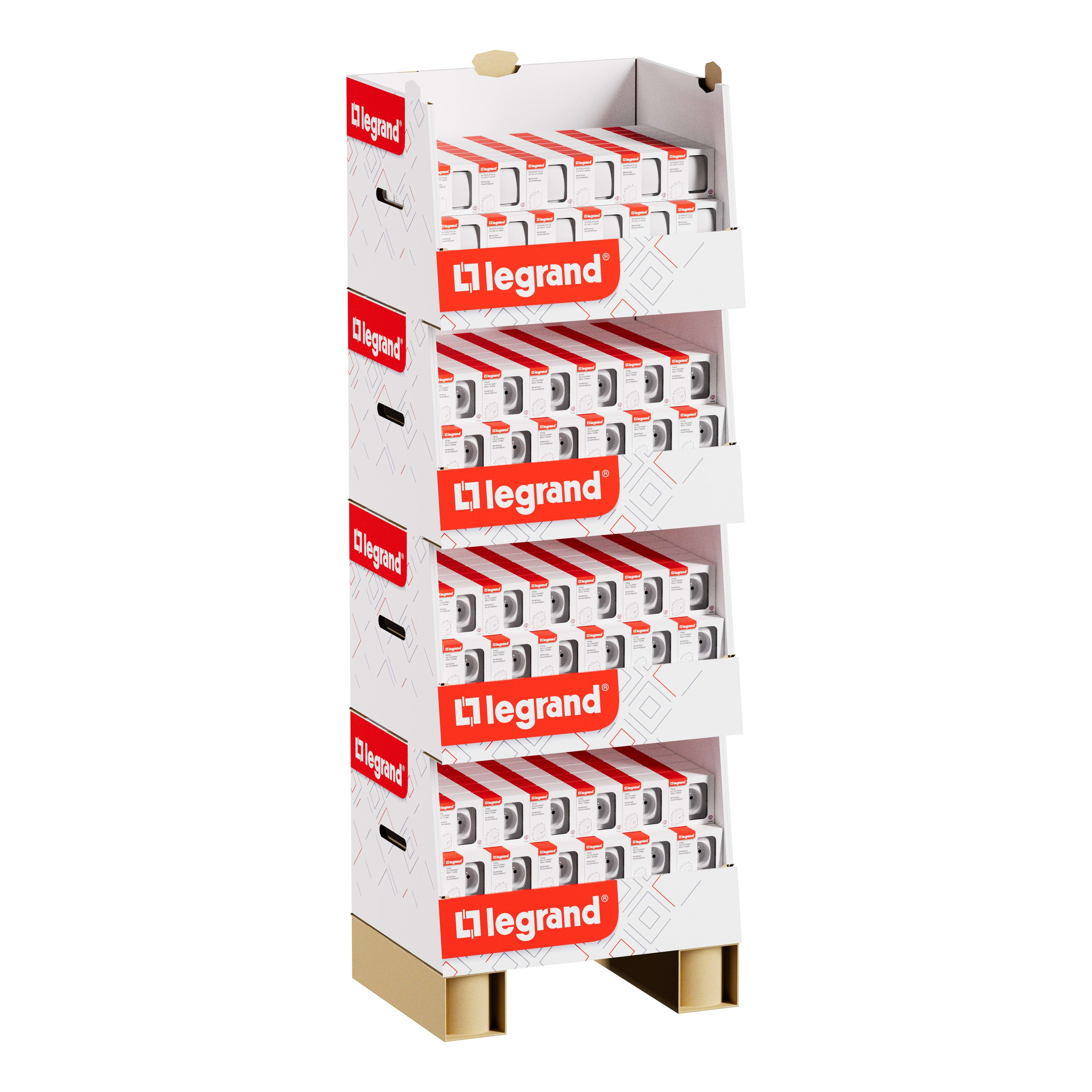 Legrand - Box Standard avec va-et-vient et prises de courant - Les Apparents - Blanc