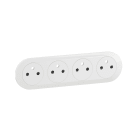 Legrand - Enjoliveur prise précâblée 4x2P+T compacte Surface Céliane - Blanc
