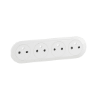 Legrand - Enjoliveur prise précâblée 4x2P+T compacte Surface Céliane - Blanc