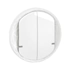 Legrand - Enjoliveur interrupteur double Céliane with Netatmo - Blanc