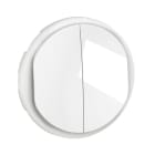 Legrand - Enjoliveur double poussoir NO+NF lumineux Céliane - Blanc