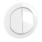 Legrand - Enjoliveur double inter ou va-et-vient Céliane - Blanc IP44