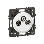 Legrand - Prise télévision sorties multiples Céliane TV-R-SAT DAB+ - prémonté Blanc