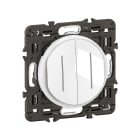 Legrand - Double inter ou va-et-vient témoin 10A (voyant fourni) Céliane - prémonté Blanc