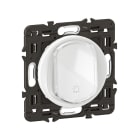 Legrand - Poussoir inverseur Céliane avec porte-étiquette - NO+NF 6A - prémonté Blanc