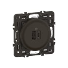Legrand - Prise USB Céliane Type-A + Type-C 15W - bornes à vis - prémonté Noir