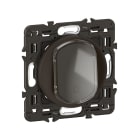 Legrand - Poussoir inverseur Céliane avec porte-étiquette - NO+NF 6A - prémonté Noir