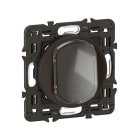 Legrand - Poussoir inverseur Céliane avec porte-étiquette - NO+NF 6A - prémonté Noir