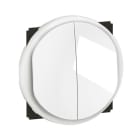 Legrand - Double interrupteur ou va-et-vient Céliane 10AX + enjoliveur Blanc format Dépôt