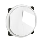 Legrand - Double interrupteur ou va-et-vient Céliane 10AX + enjoliveur Blanc format Dépôt