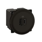 Legrand - CHARGEUR 2 USB A+C 20W PD Bornes à vis Noir Format Dépôt - Céliane