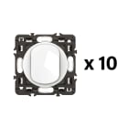 Legrand - Lot 10 interrupteurs ou va-et-vient 10AX Céliane, enjoliveurs Blanc et supports