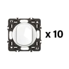 Legrand - Lot 10 interrupteurs ou va-et-vient 10AX Céliane, enjoliveurs Blanc et supports