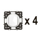 Legrand - Lot 4 interrupteurs ou-va-et-vient Céliane 10AX enjoliveurs Blanc et supports
