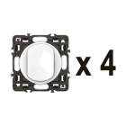 Legrand - Lot 4 interrupteurs ou-va-et-vient Céliane 10AX enjoliveurs Blanc et supports