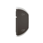 Legrand - Enjoliveur Céliane MyHome marquage ON/OFF - 1 module droite Noir