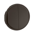 Legrand - Enjoliveur double poussoir NO+NF lumineux Céliane - Noir