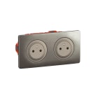 Legrand - Kit 2x2P+T Surface précâblées Céliane + boîte - complet Titanium