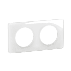Legrand - Plaque de finition Céliane 2 postes - Blanc Emaillé
