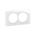 Legrand - Plaque 2 postes Blanc Emaillé - Entr.57mm