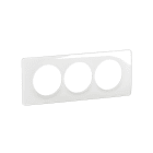Legrand - Plaque 3 postes Blanc Emaillé - Entr.57mm