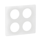 Legrand - Plaque de finition Céliane 2x2 postes - Blanc Emaillé