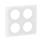 Legrand - Plaque de finition Céliane 2x2 postes - Blanc Emaillé