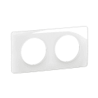 Legrand - Plaque Céliane 2 postes - Blanc Emaillé emballage GD
