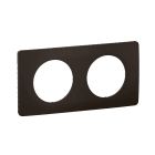 Legrand - Plaque de finition Céliane 2 postes - Noir Mat