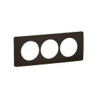 Legrand - Plaque de finition 3 postes Noir Mat - Entr.57mm