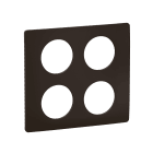 Legrand - Plaque de finition Céliane 2x2 postes - Noir Mat