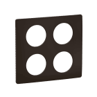 Legrand - Plaque de finition Céliane 2x2 postes - Noir Mat