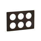 Legrand - Plaque de finition Céliane 2x3 postes - Noir Mat