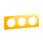 Legrand - Plaque de finition Céliane 3 postes - finition Jaune Safran