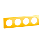 Legrand - Plaque de finition Céliane 4 postes - Jaune Safran